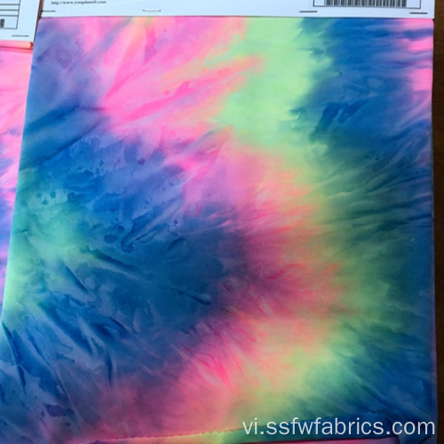 Tie Dye Vải Jersey Spandex tùy chỉnh